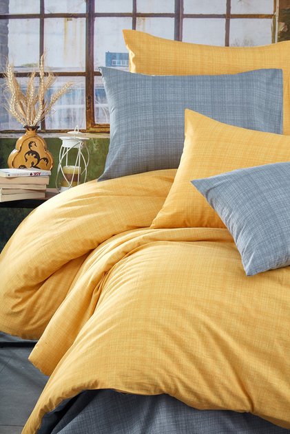 100% Cotton Single Double Sided Duvet Cover Set