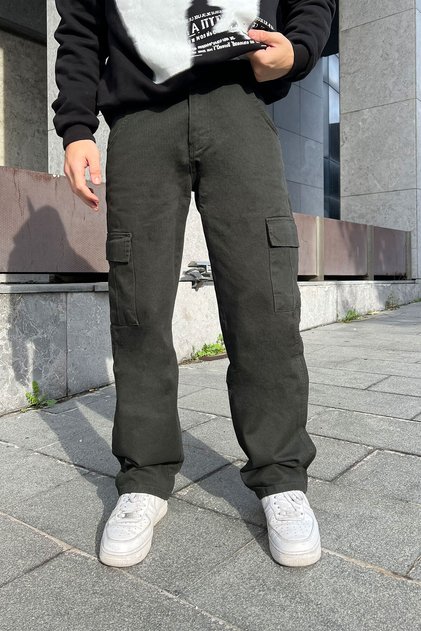 Baggy Dark Baggy Cargo Pants with Pockets