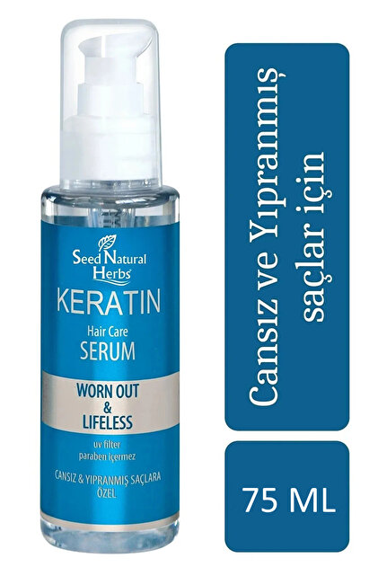 Seed Natural Herbs Keratin Serum Isıl Işlem Görmüş Ve Yıpranmış