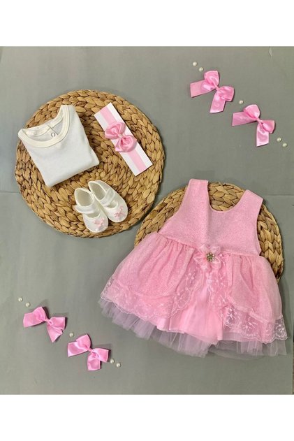 4-Piece Baby Girl Mevlüt Dress