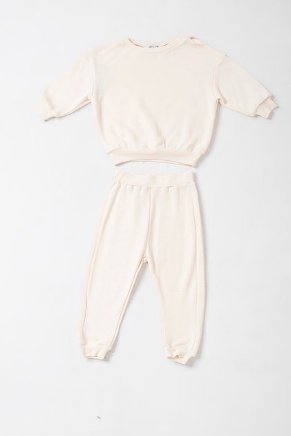 Unisex Baby Raised Cozy Organic Cotton Top and Bottom Set