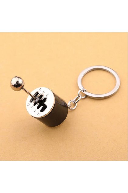 Auto Car Keychain Gear Shift Metal Black