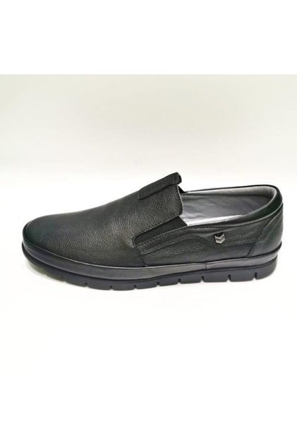 King Shoes Black Laceless Men's Shoes