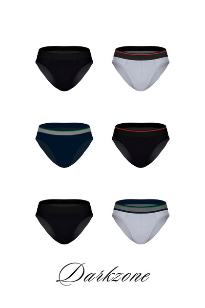 Men's 6-Piece Cotton Mixed Color Flexible Slip Briefs