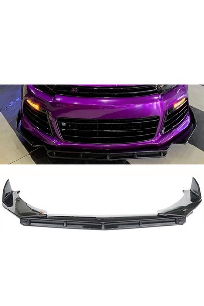 Vw Scirocco Uyumlu Ön Lip Parlak Siyah 3 Prç Brabus Kırılmaya Dayanıklı ABS
