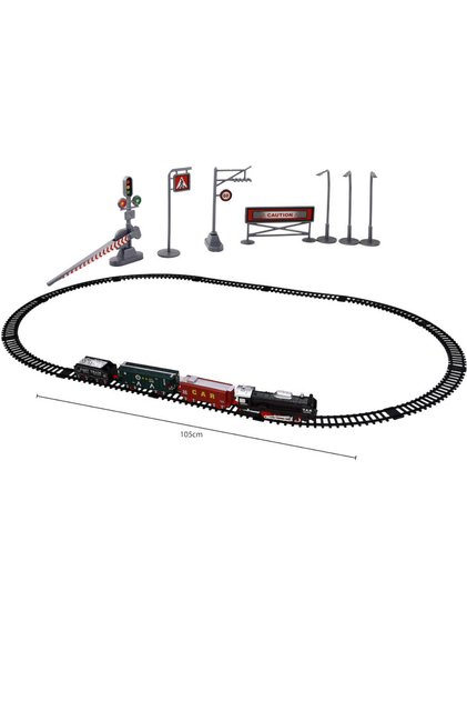 Klasik Classic Model Çocuklar için Yılbaşı Noel Hediye Oyuncak 23 Parça Tren Seti