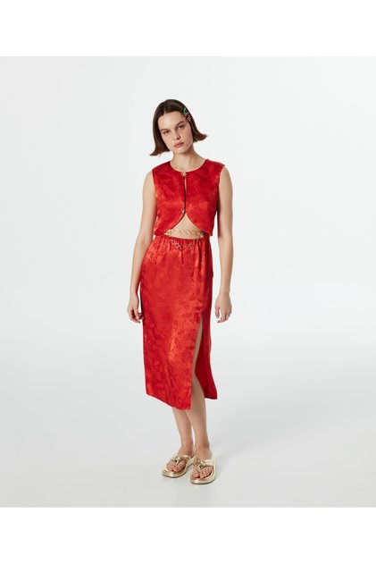 Kleid aus Jacquard-Satin