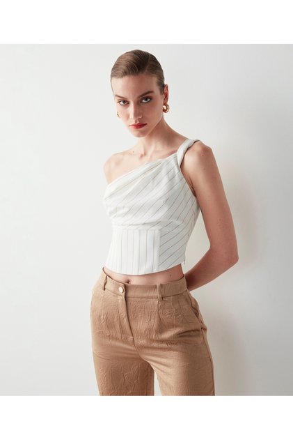 Trousers with Textured Snap Accessories