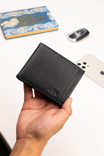 Genuine Leather Men's Wallet with Card Holder and Coins