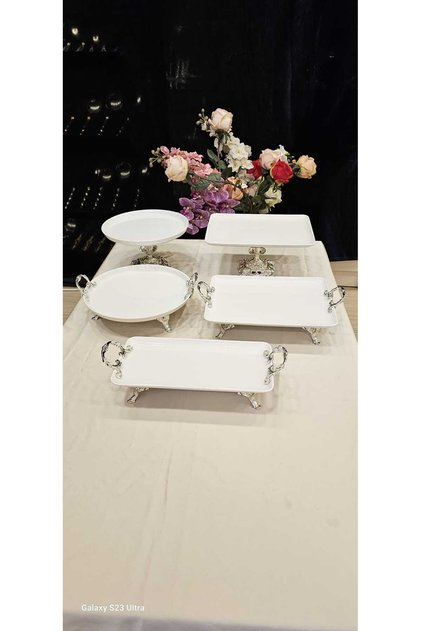 5 Piece Standing Presentation Holder Silver