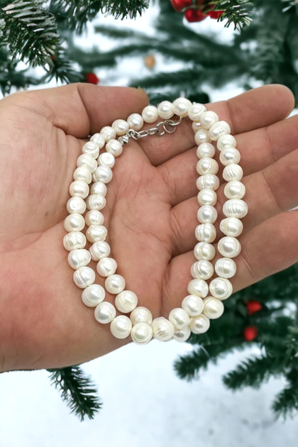 Real Pearl Necklace ( AA Quality ) 8 mm