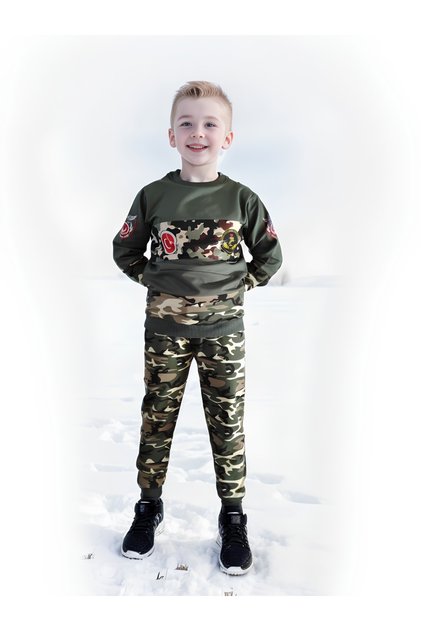 boy's camouflage seasonal suit