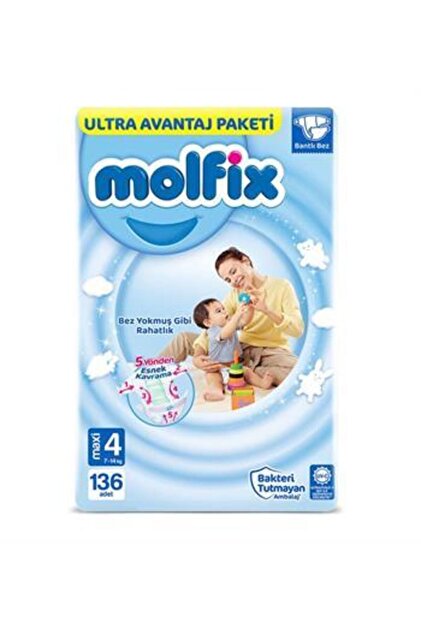 ブレッシュ  4袋セット*** Molfix Ultra Avantaj Paketi Maxi No:4 136lı - Fiyatı, Yorumları