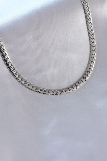 Lisinya741 - 316L Steel Silver Color Chain Model Men's Necklace