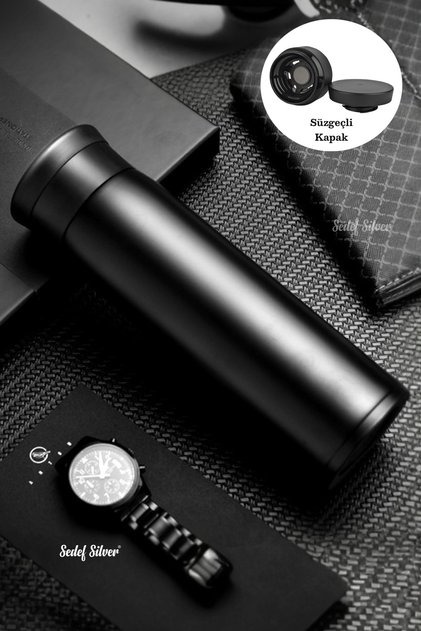 500 ml Stainless Steel Thermos with Filter Strainer for Herbal Tea and Detox Drinks