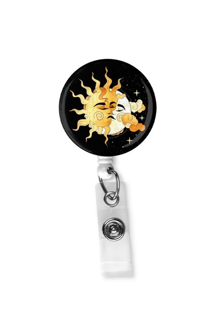 Moon and Sun Drop Yoyo Collar Card Holder Yoyo Card Holder