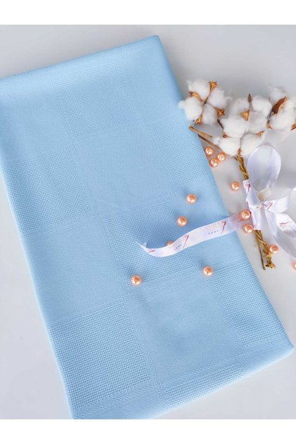 110X115 cm HEREKE BABY BLANKET - BABY BLUE