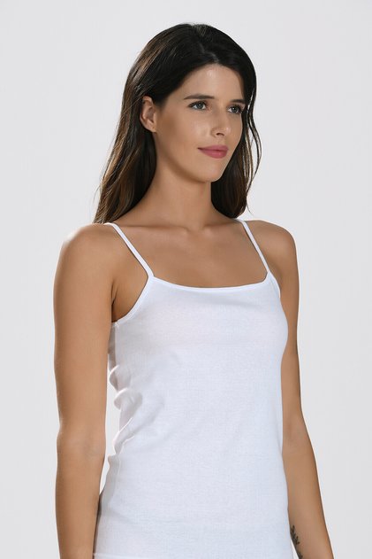 3 Pieces, Cotton & Lycra, Thin Straps, Women's Undershirt