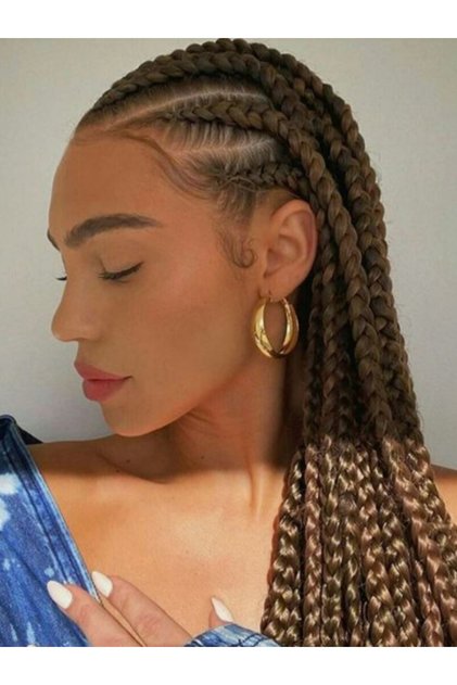 Afrika Örgüsü & Rasta İçin Sentetik Saç 165gr #6 Açık Kahverengi