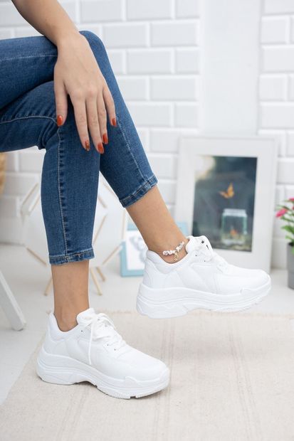 Larasima Kadın Beyaz Sneaker - 2