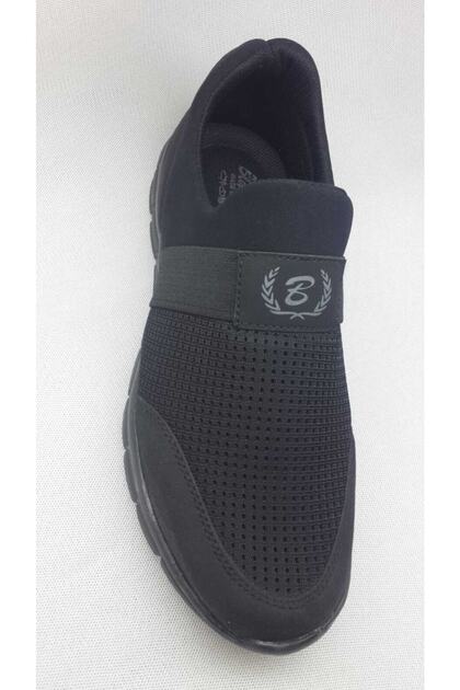 Men's Black Laceless Casual Shoes