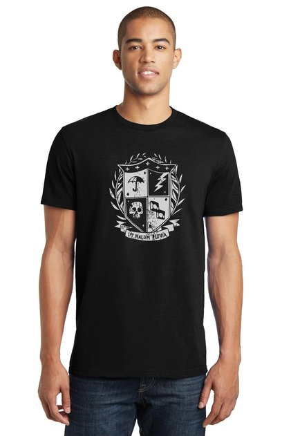 The Umbrella Academy Ut Malum Pluvia Printed Black Men's Knitted Tshirt