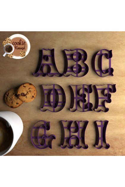 Cookie Mold Circus Bubble Font Alphabet Set
