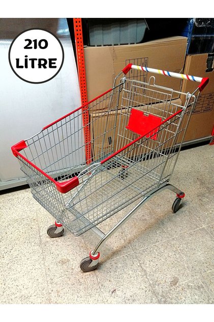 Metal Market Arabası Sepetli Bebe Pusetli 100 litre 150 litre 210 litre Market Taşıma Arabası