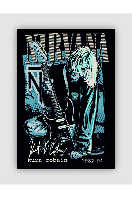 Hayat Poster nirvana kurt cobain rock müzik estetik duvar dekoru