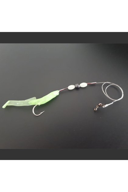 Levrek Lüfer Avcısı (3 ADET) Çelik Telli Silikon Balık 6,5 Cm Fıstık