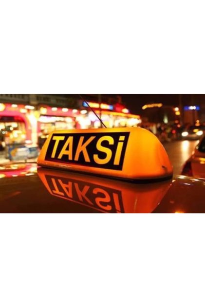 Işıklı Taksi Levhası Mıknatıslı Taksi Yazısı 12 Volt