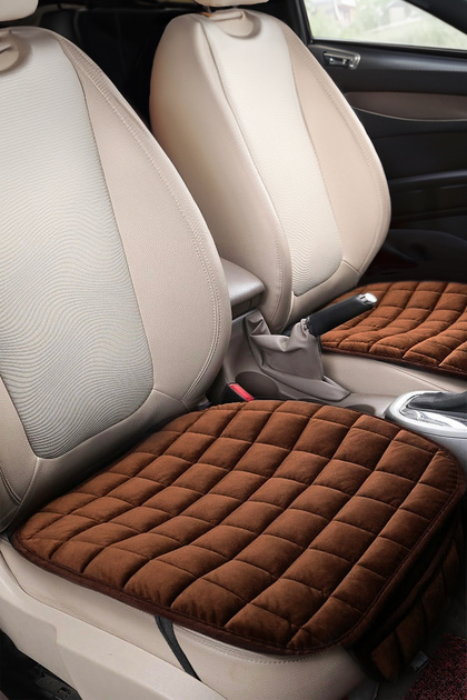 Premium Pocket Anti-Sweat Orthopedic Car Seat Cushion - 1 Piece - Brown