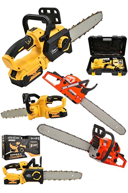 SCHUTZENGER 2'li Set 9 Hp Benzinli Odun Kesme Hızar Motoru 598vf