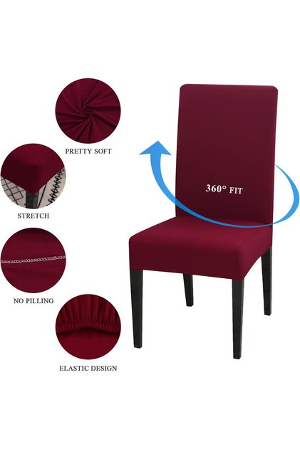 Chair Covers 4 Pcs Modern Chair Covers Washable Colorfast No Ironing Sandy Fabric