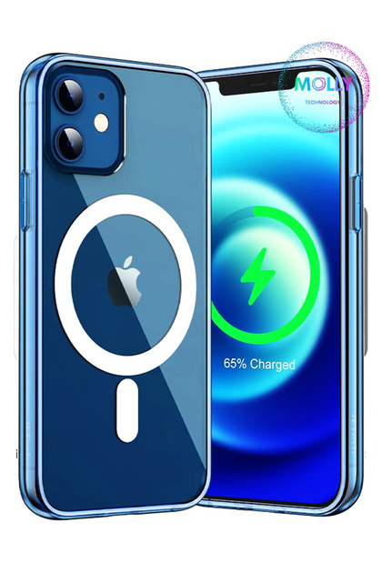 iPhone 12 MİNİ İçin Magsafe Özellikli Şeffaf Silikon Kılıf