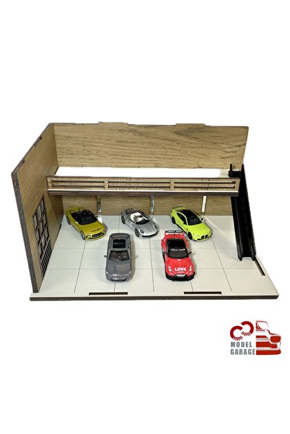 ÜRETİM 1/64 Scale Vehicle Showroom Parking Lot Diorama Diecast