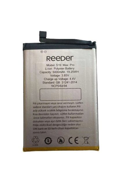Reeder S19 Max Pro Pil Batarya 5000 Mah