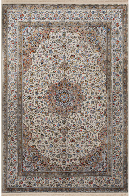 Light Tone Beige Themed Traditional Motif Ethnic Patterned Creative Vintage Decorative Carpet 2575