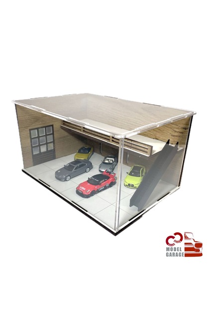 ÜRETİM 1/64 Scale Vehicle Showroom Parking Lot Diorama Diecast