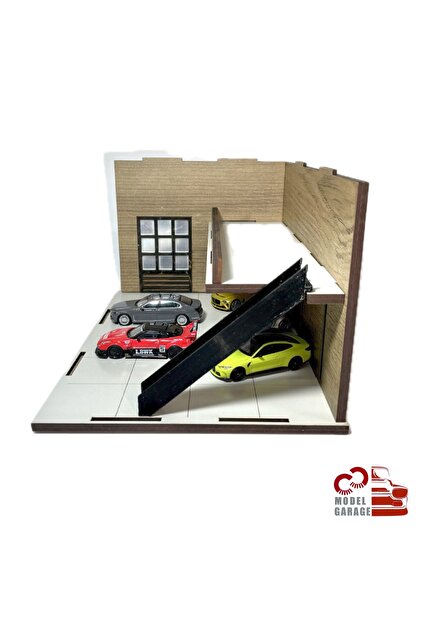ÜRETİM 1/64 Scale Vehicle Showroom Parking Lot Diorama Diecast