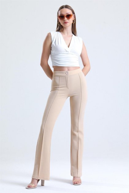 Women's High Waist Smooth Palazzo Pants