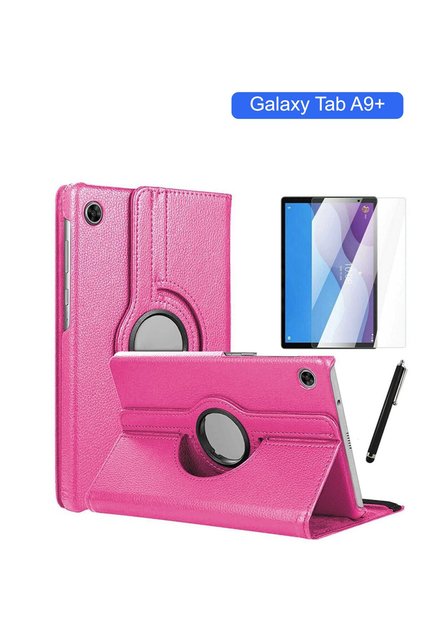 Galaxy Tab A11+PLUS x230 - A9+Plus 11 inç 2023 2025 360 Standı Tablet Kılıfı Kalem+Ekrankoruyucu