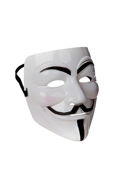V For Vendetta Maskesi Beyaz Renk Yılbaşı Halloween Anonymous Cadılar Bayramı Maskesi 2 Adet