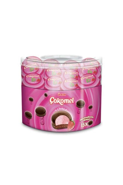 Ülker Marshmallow Strawberry Chocolate - 3 Pieces 180 Gr