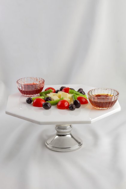 Silver Real Marble Cake Presentation