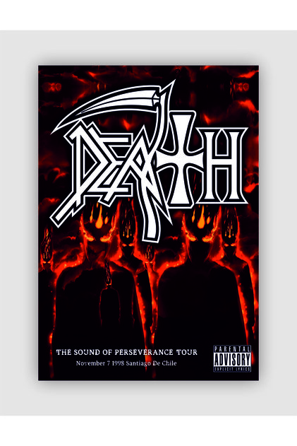 DEATH Yhe Sound Of Perseverance Tour 1998 Vintage Duvar Posteri - Duvar Dekoru - Kalın Kağıt