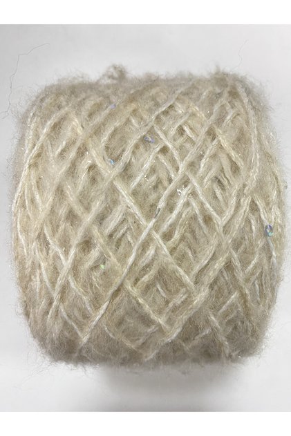 Moher stone-coloured white sequin yumps 100g