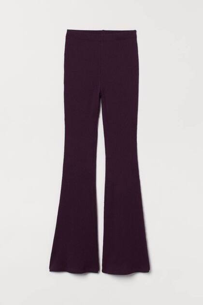 New Season Girls' Ribbed Flare Leg Tights, Pack of 2
