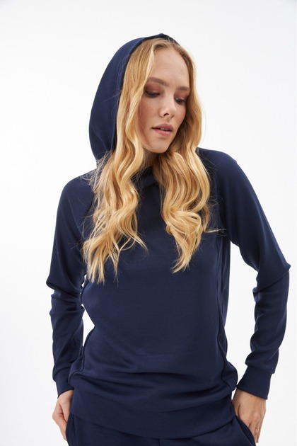 Soft Textured Micro Modal Sweatshirt Top