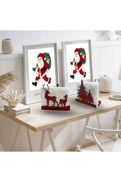 Yılbaşı Temalı Kırmızı Noel Peçetelik